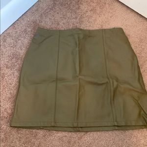 Faux leather skirt